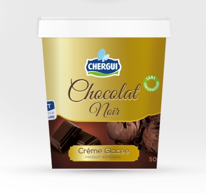 Image de Crème glacée chocolat noir (500g)