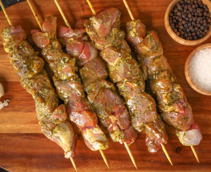 Image de Brochettes de bœuf marinées - En persillade - (250g)
